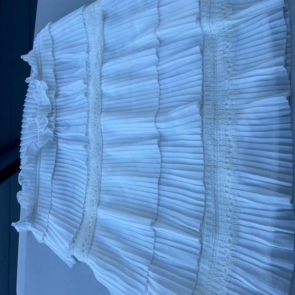 ORI White Pleated Skirt Size 36 - Picture 7 of 8